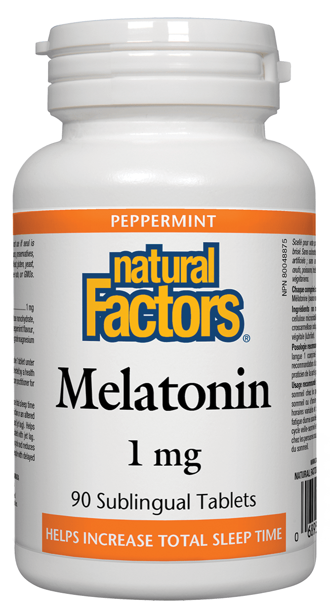 Natural Factors Melatonin 1 mg 90 Sublingual Tablets