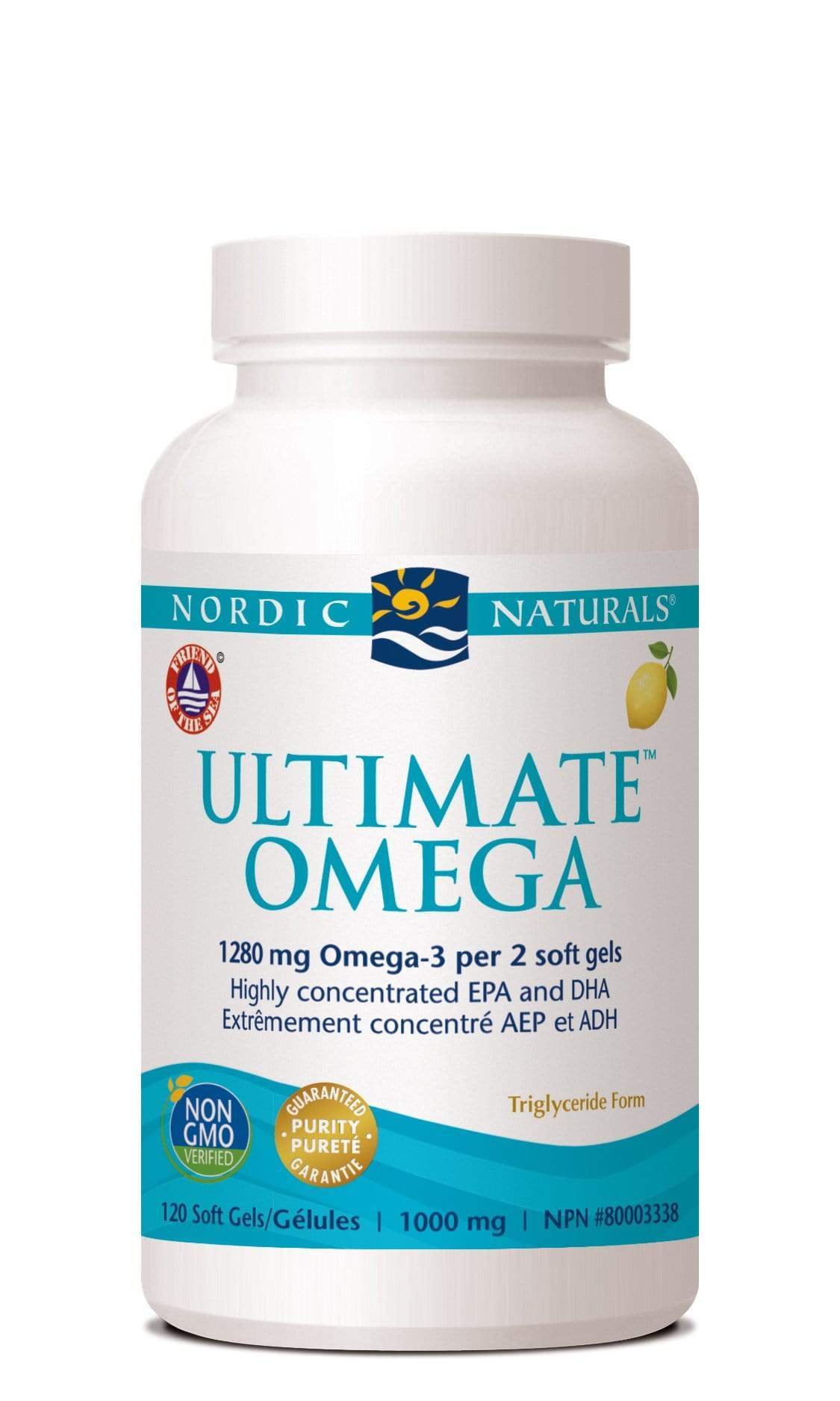 Nordic Naturals ULTIMATE OMEGA - Lemon Flavour 120 Softgels