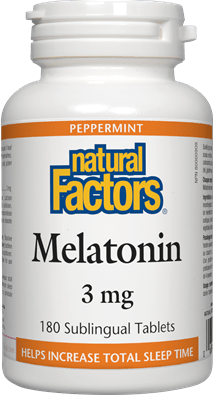 Natural Factors Melatonin 3 mg BONUS 210 Sublingual Tablets