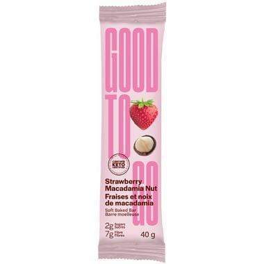 Good To Go Strawberry Macadamia Keto Bar 40 g Single Bar