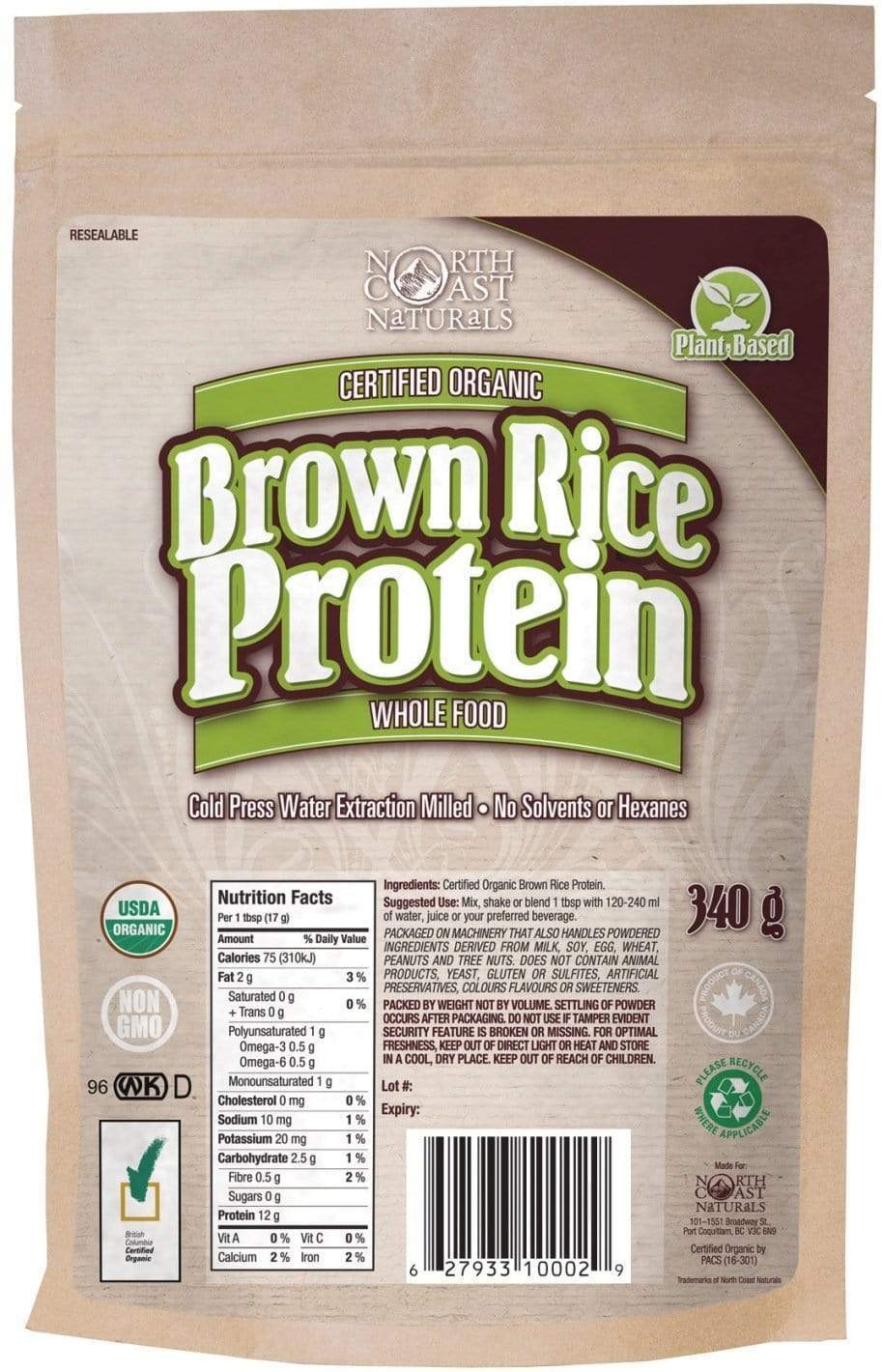 North Coast Naturals Organic Brown Rice Protein