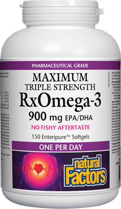 Natural Factors Maximum Triple Strength RxOMEGA-3 150 Softgels