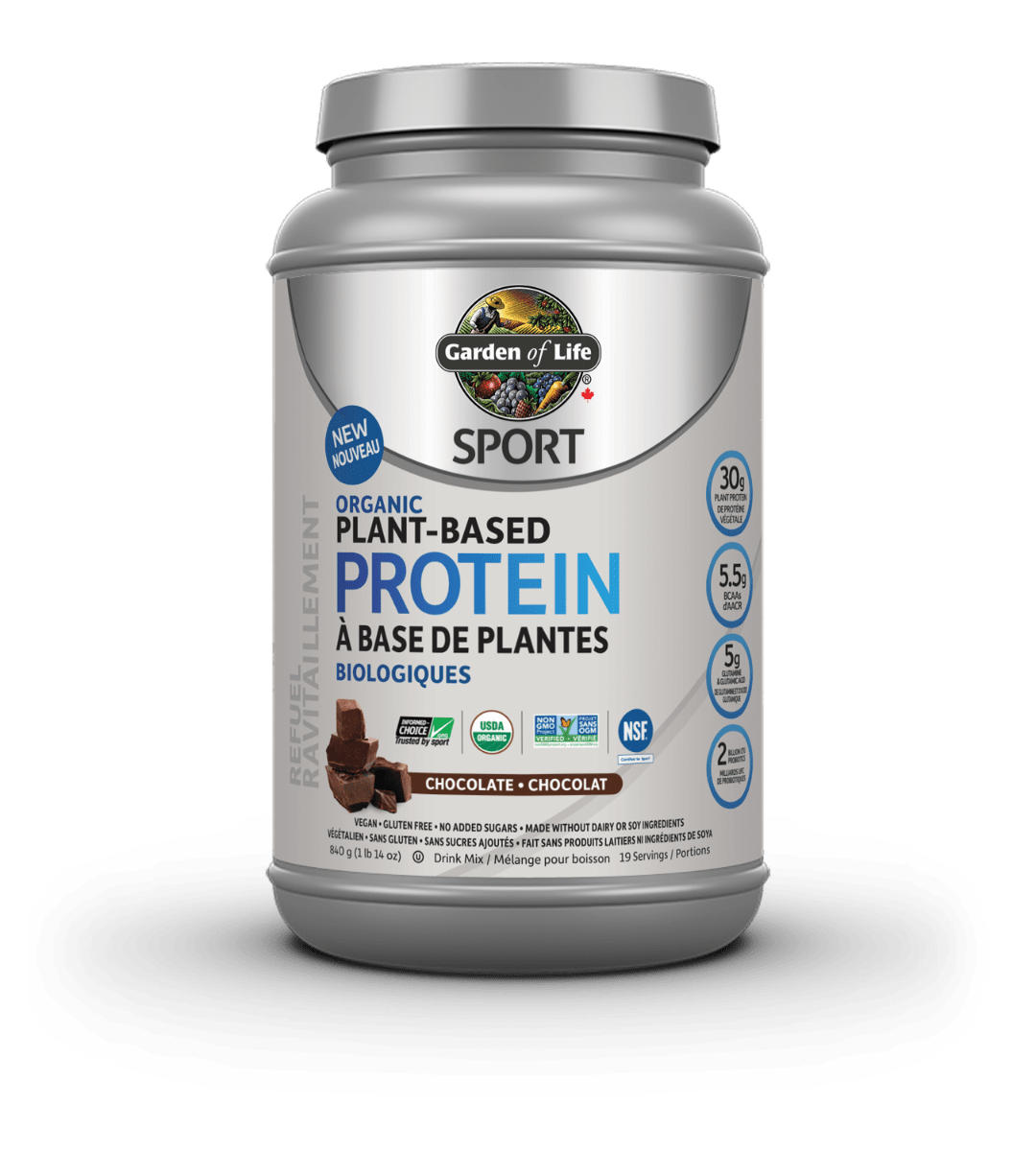 Garden of Life Sport Organic Plant-Based Protein Chocolate 840 g
