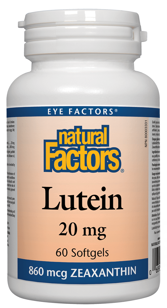 Natural Factors Lutein 20 mg 60 Softgels