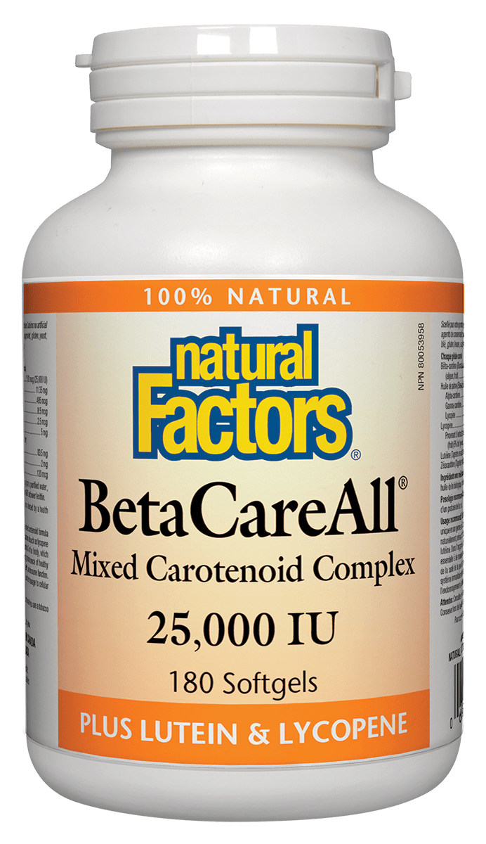 Natural Factors BetaCareAll 25,000 IU 180 Softgels