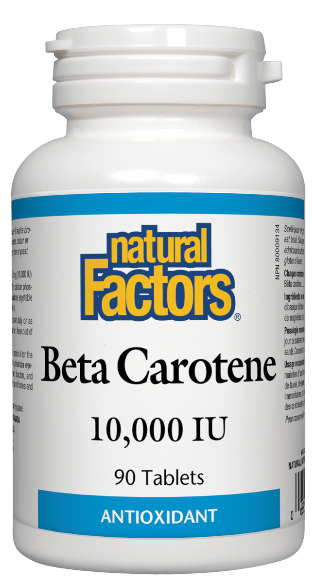 Natural Factors Beta Carotene 10,000 IU 90 Tablets