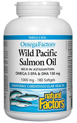 Natural Factors OmegaFactors Wild Pacific Salmon Oil 1000 mg