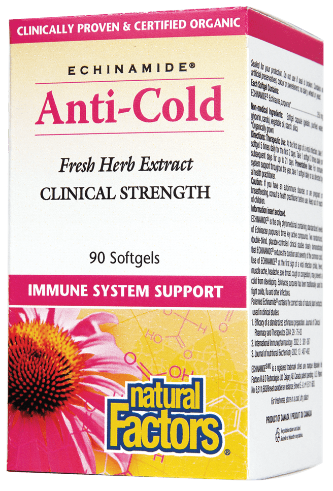 Natural Factors Anti-Cold Fresh Herb Clinical Strength 90 Softgels