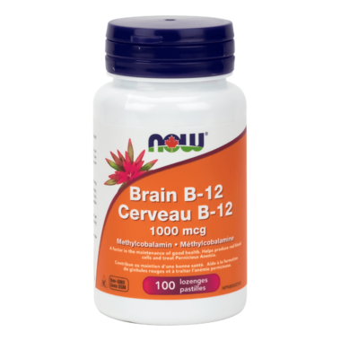 NOW, Brain B-12, 1000mcg ,100 Lozenges