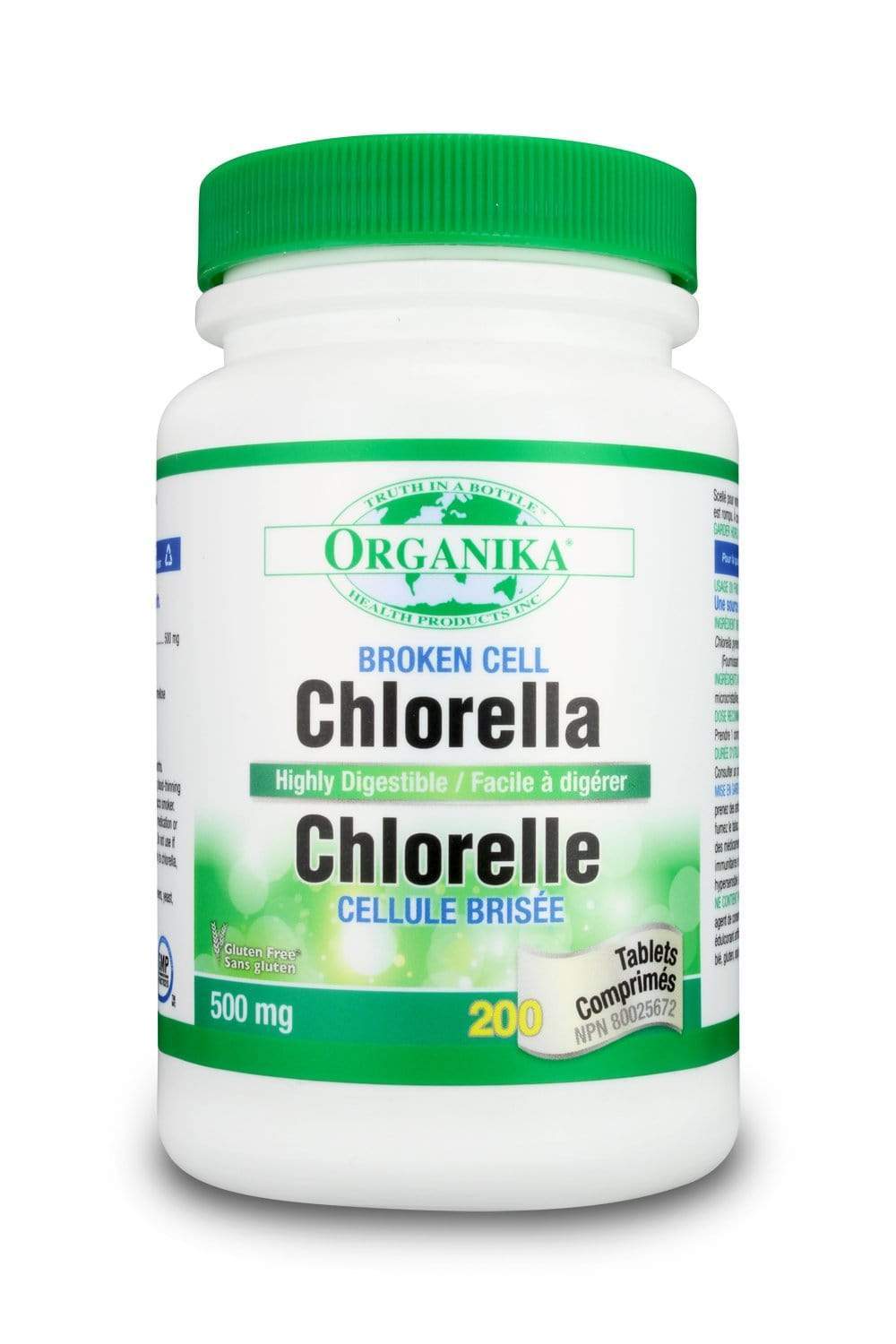 Organika CHLORELLA (Broken Cell Wall) 500MG 200 Tablets