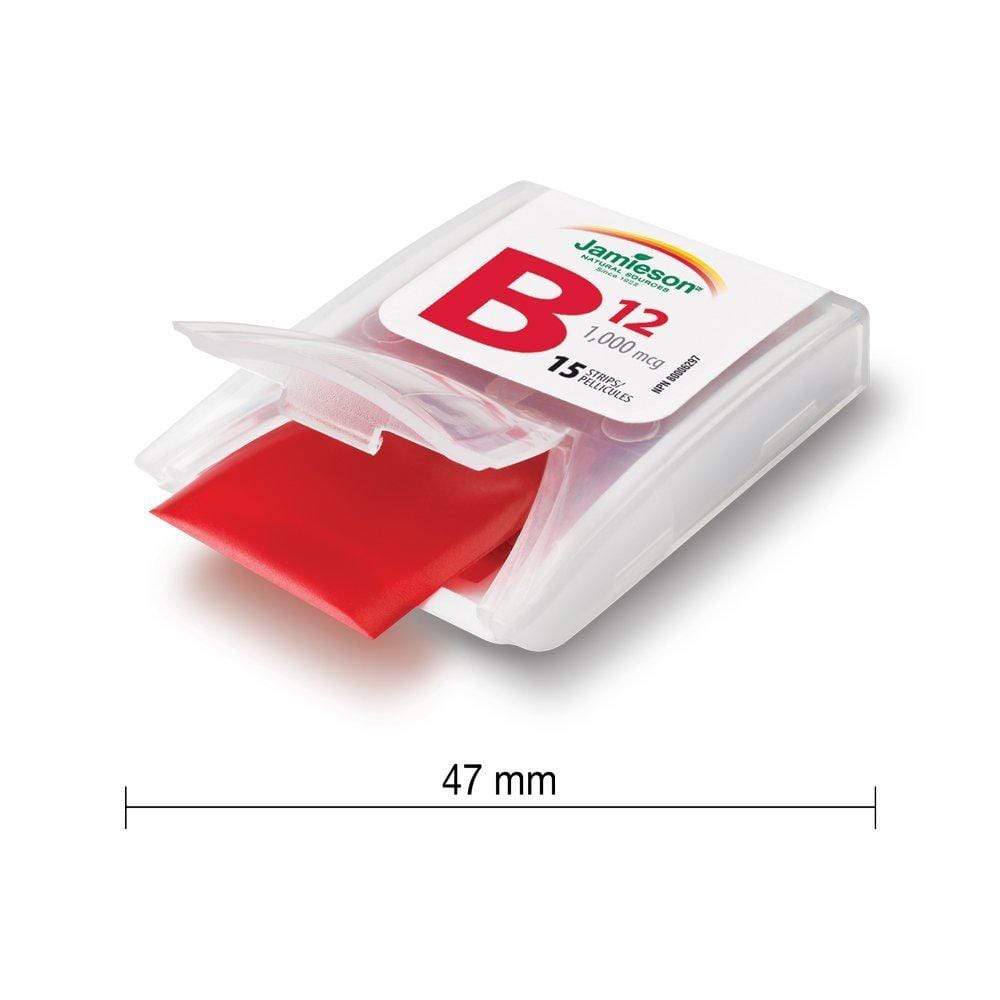 Jamieson Vitamin B12 1000 mcg Refreshing Mint Flavour 30 Fast Dissolving Strips