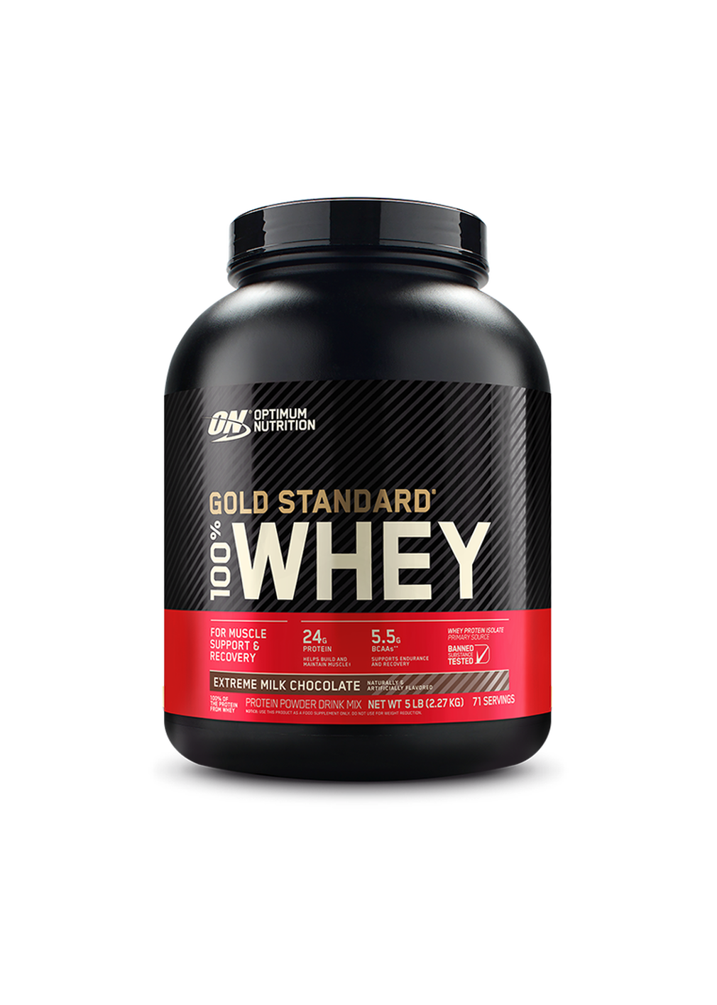 Optimum Nutrition, Gold Standard 100% Whey, Extreme Milk Chocolate, 2.27 kg (5 lbs)