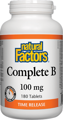 Natural Factors Complete B 100 mg Time Release 180 Tablets