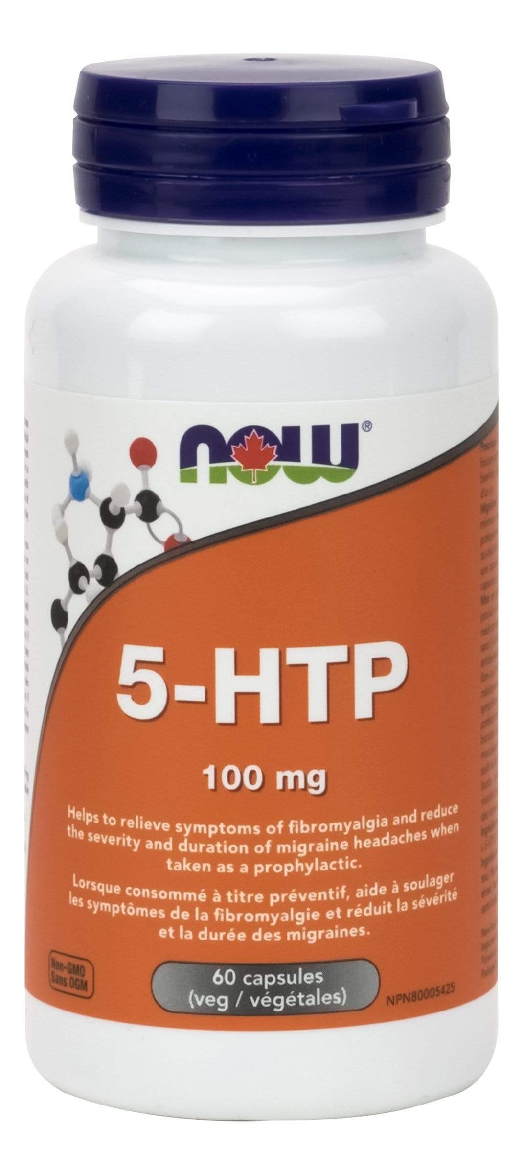 NOW, 5-HTP, 100mg, 60 Veg Capsules
