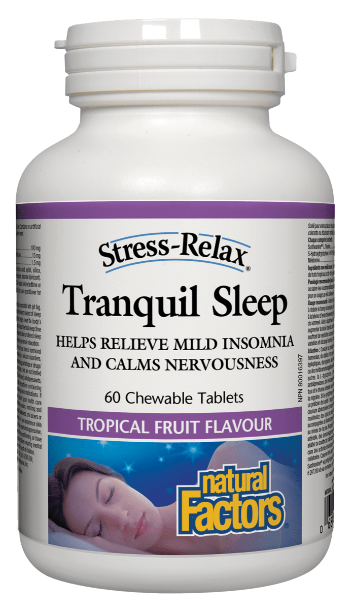 Natural Factors Stress-Relax Tranquil Sleep, 60 Chewable Tablets