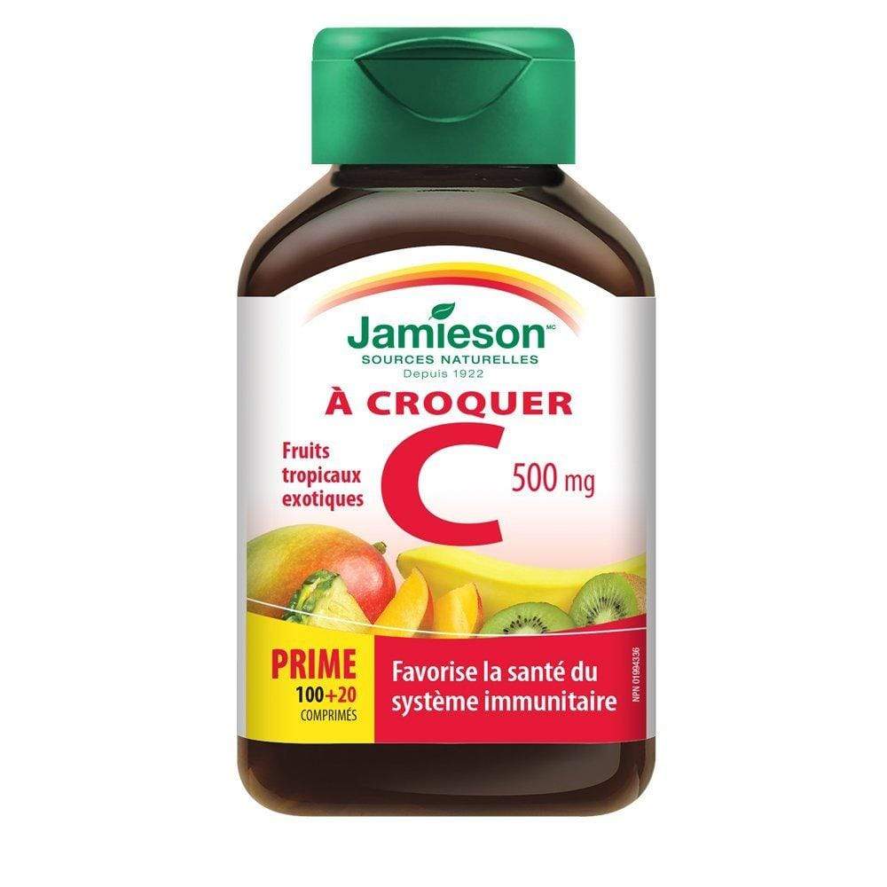 Jamieson Chewable C 500 mg Exotic Tropical Fruit 120 Tablets