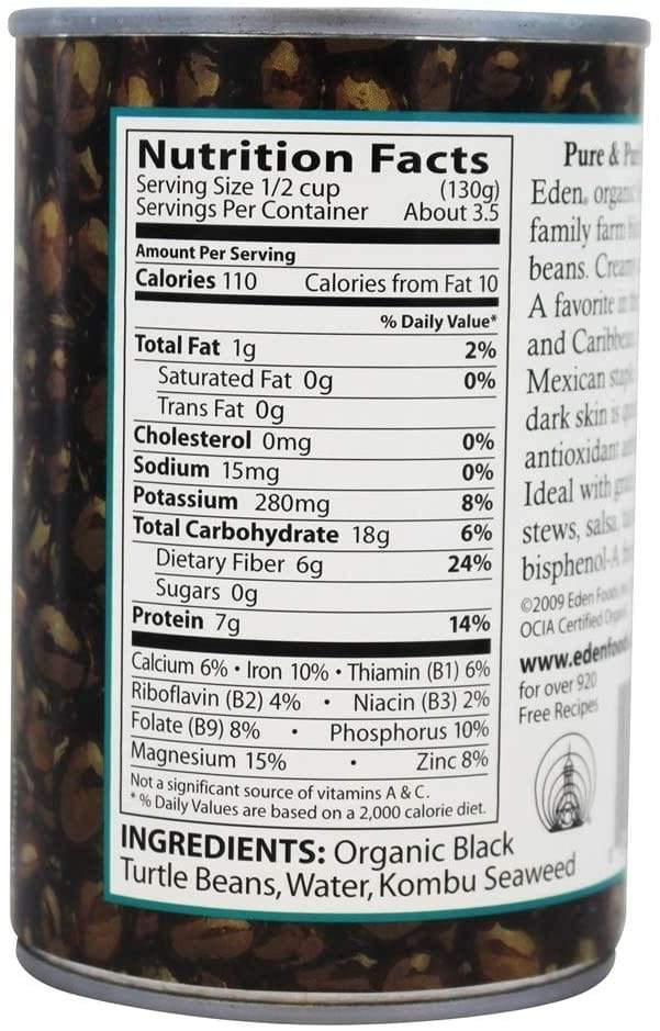 Eden Foods Organic Canned Black Beans 398 ml