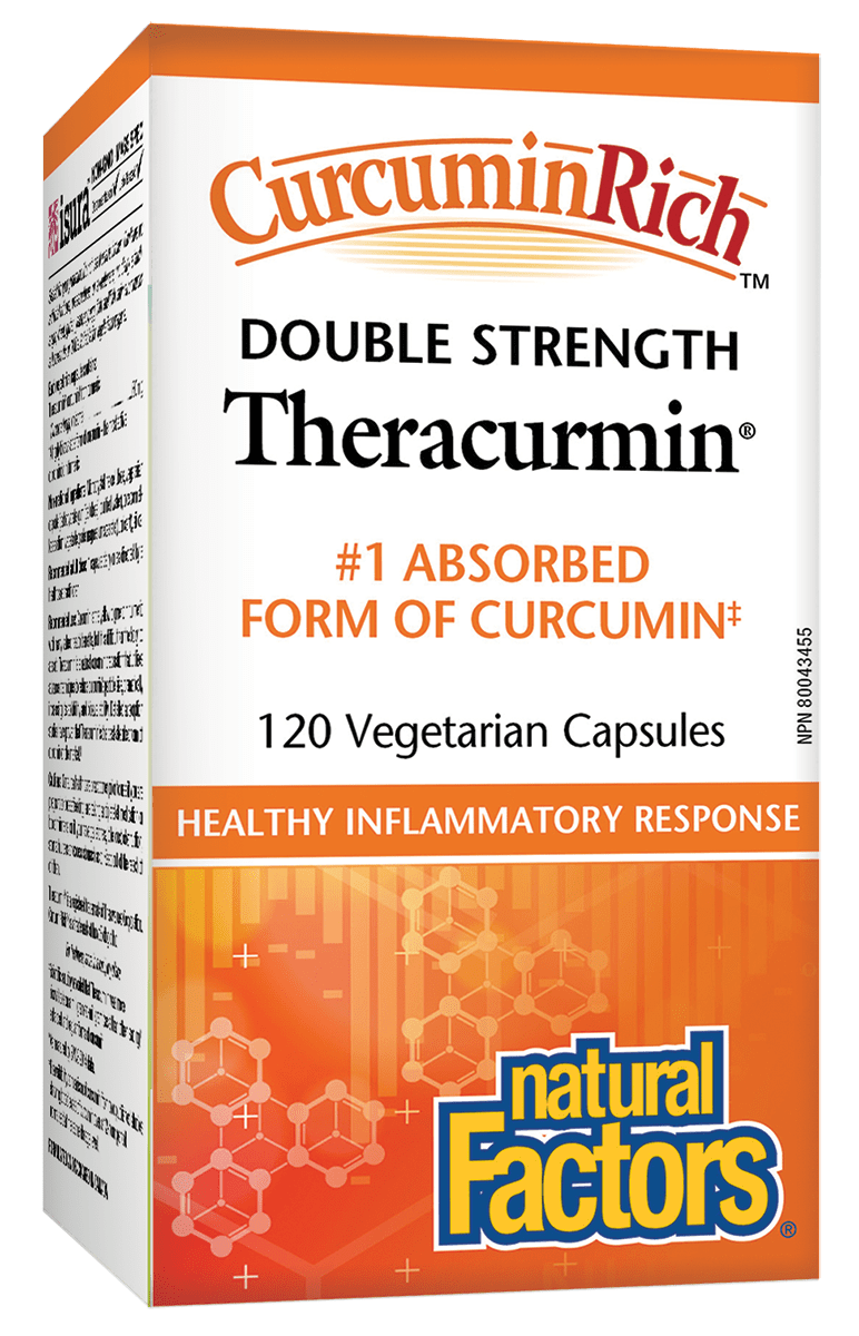 Natural Factors CurcuminRich Double Strength Theracurmin 120 Capsules