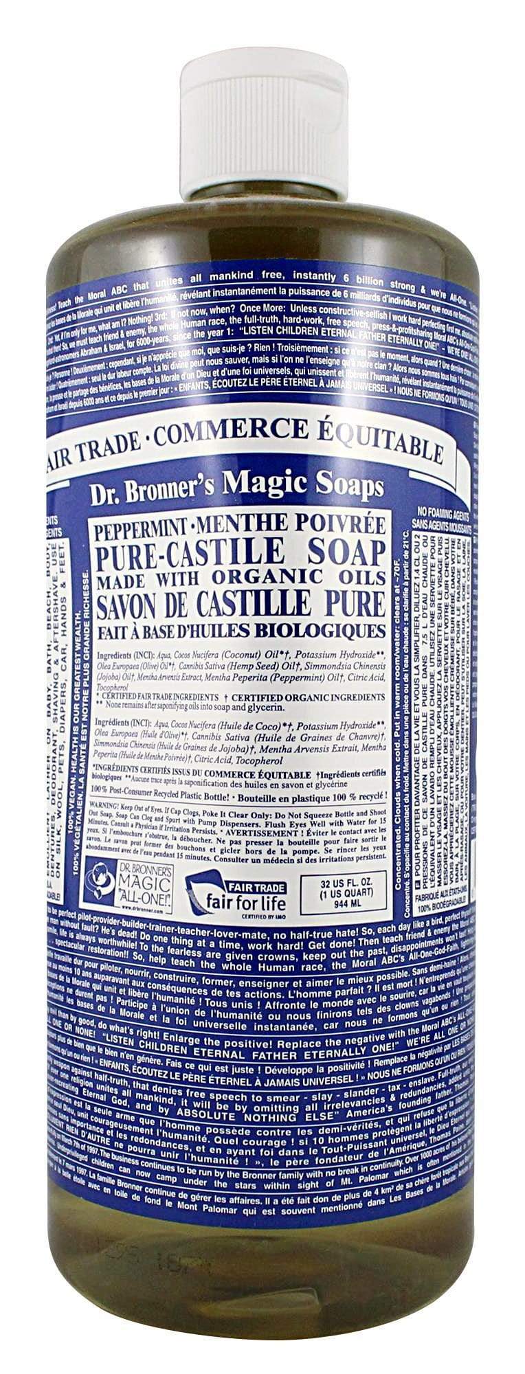 Dr. Bronner's Peppermint Liquid Soap 946 mL