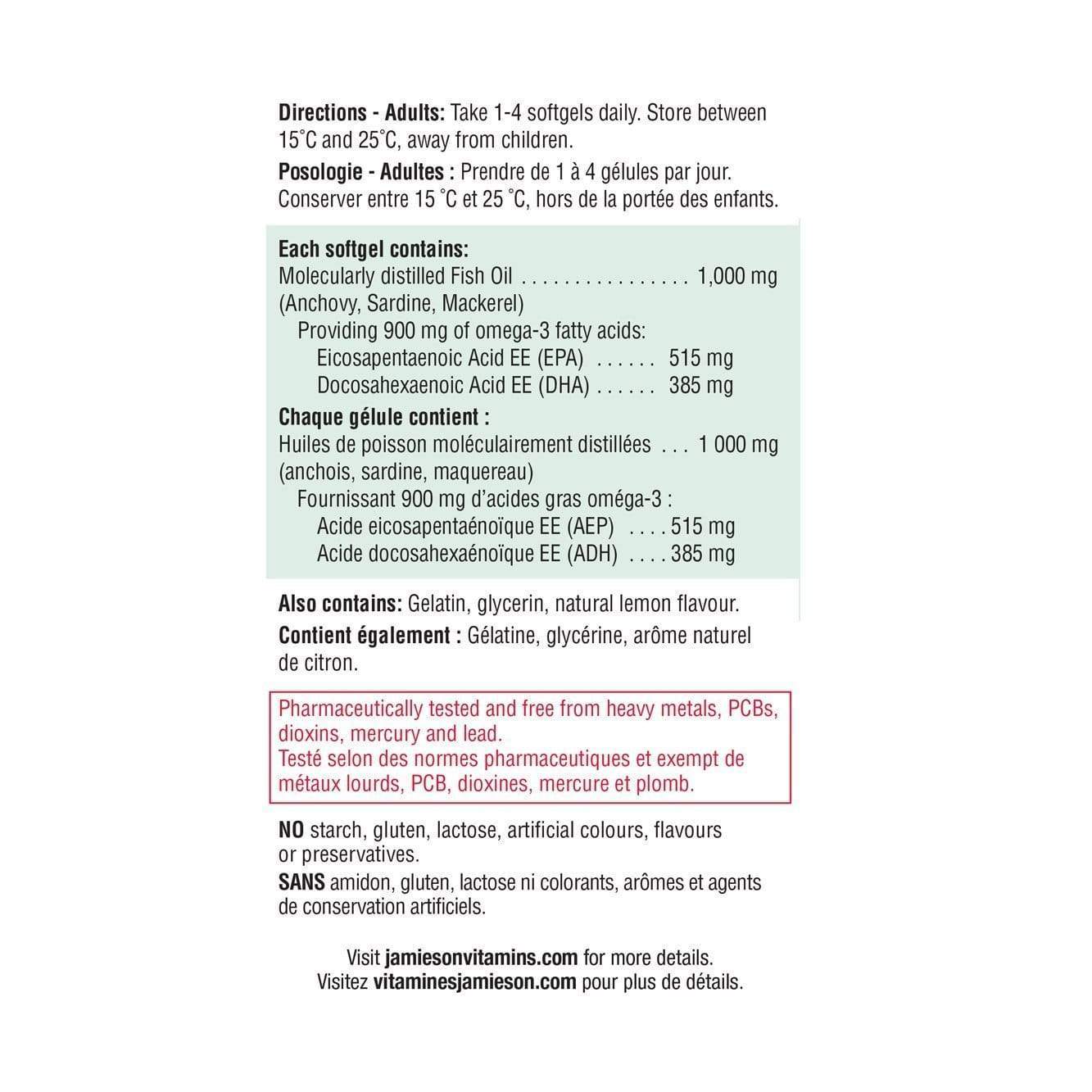 Jamieson Ultra Strength Omega-3 900 mg 75 Softgels