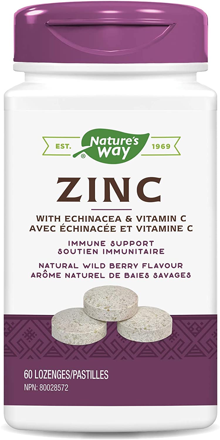 Nature's Way Zinc with Echinacea & Vitamin C 60 Lozenges