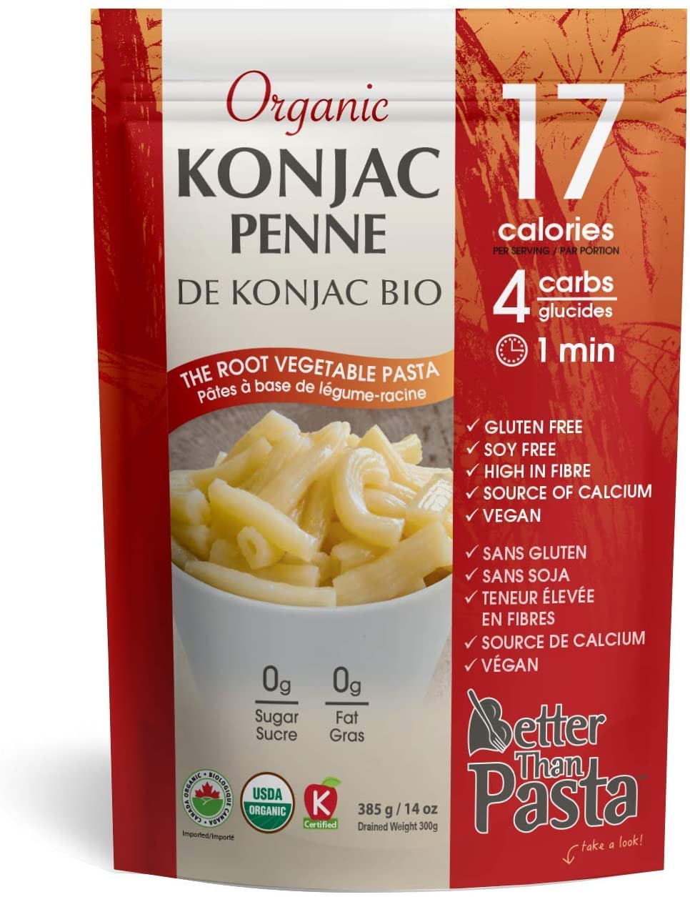 Better Than Pasta, Organic Konjac Penne, 385g