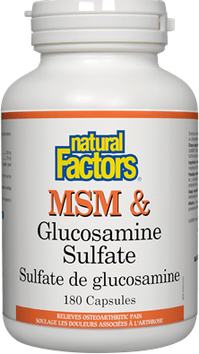 Natural Factors MSM & Glucosamine Sulfate 180 Capsules