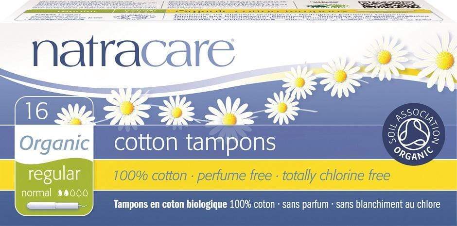 Natracare Organic Regular Cotton Tampons with Applicator 16 Count