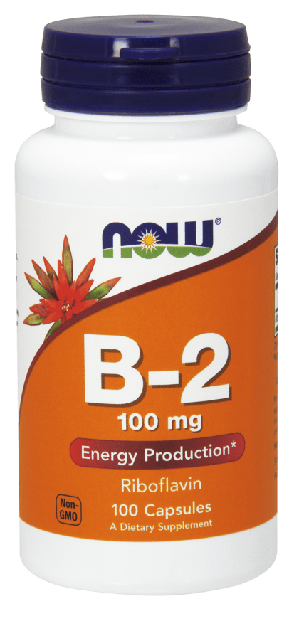 NOW Vitamin B2 Riboflavin 100 mg 100 Capsules