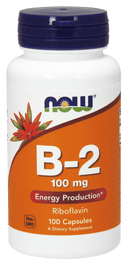 NOW Vitamin B2 Riboflavin 100 mg 100 Capsules