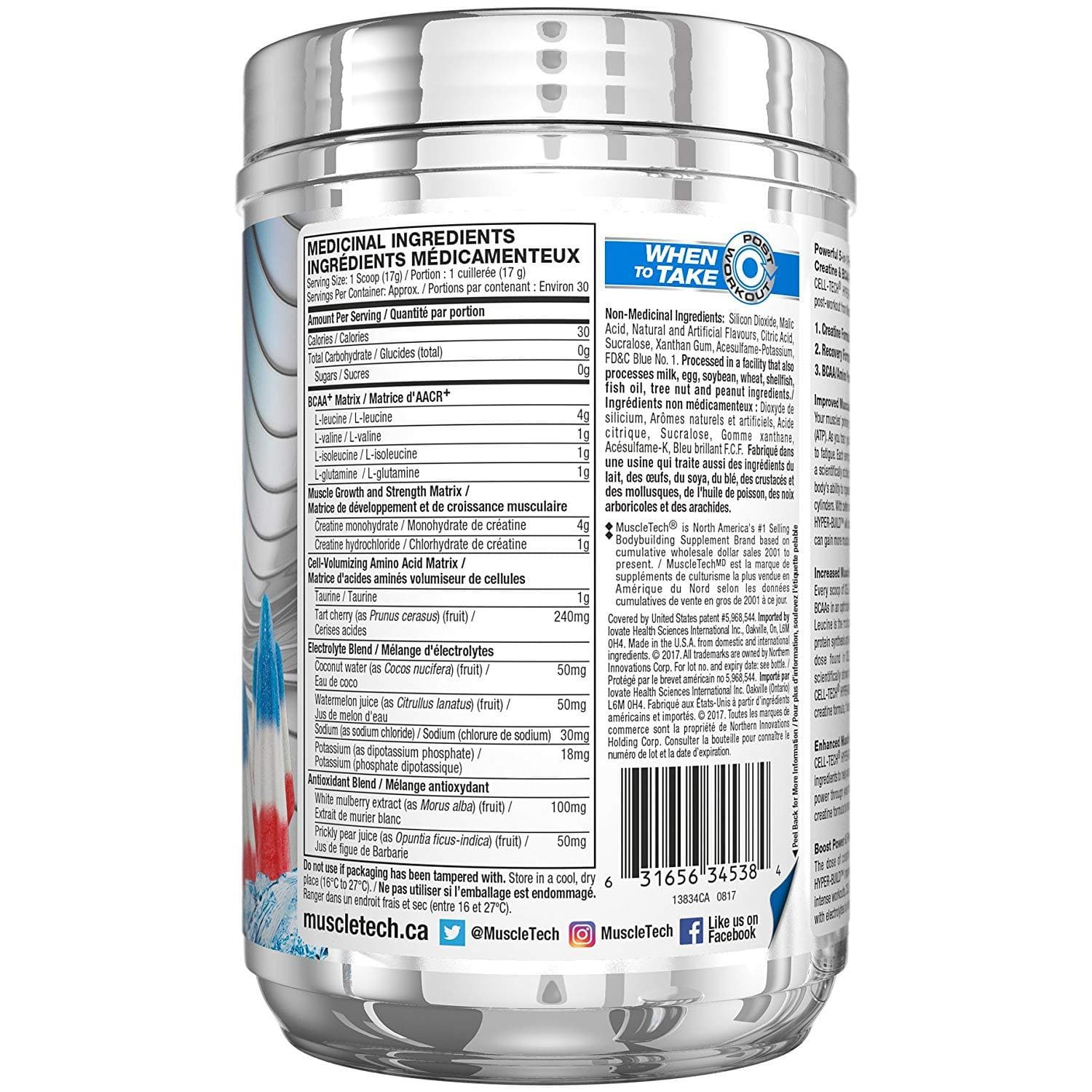 MuscleTech Cell-Tech Hyper-Build, Icy Rocket Freeze, 488 g