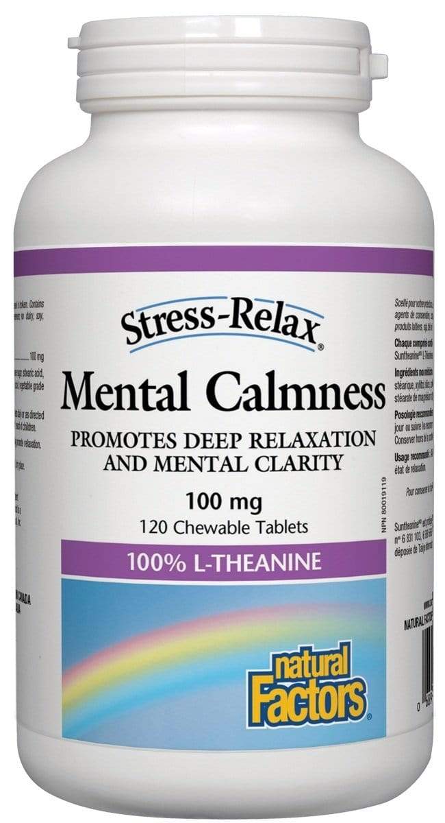 Natural Factors Mental Calmness 100 mg 120 Chewable Tablets