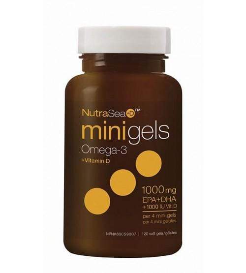 NutraSea Omega-3 + Vitamin D Minigels (120 Softgels)