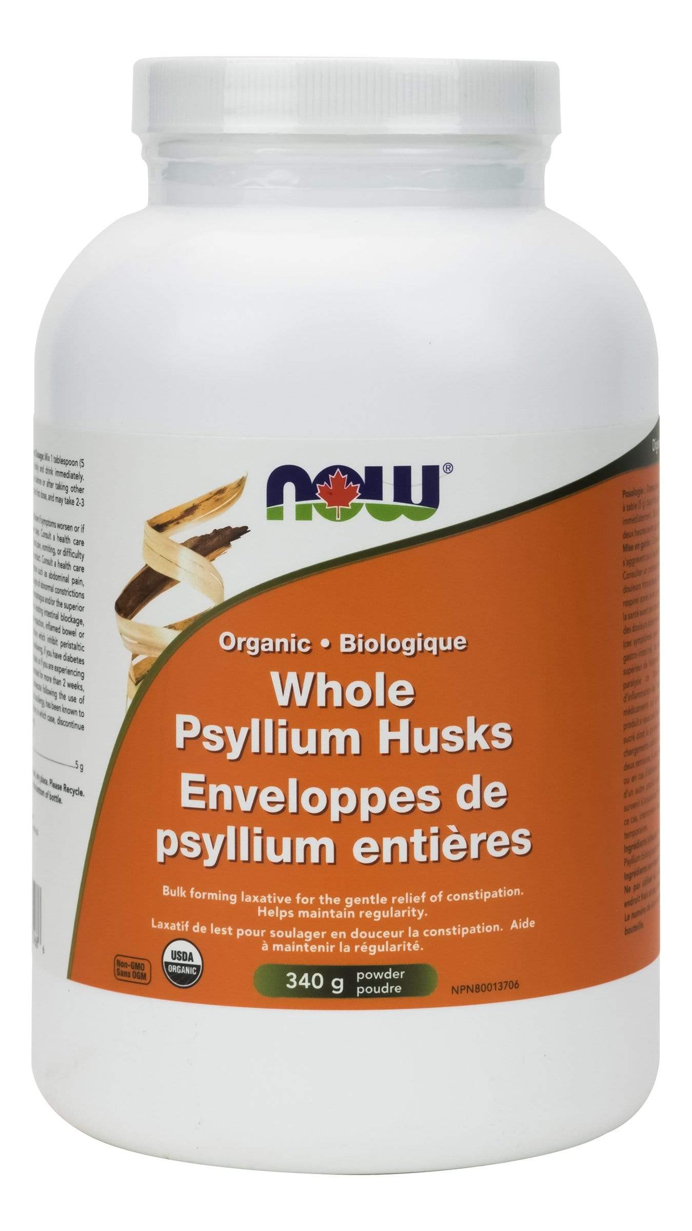 NOW Organic Whole Psyllium Husk