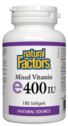 Natural Factors Mixed Vitamin E 400 IU, Natural Source 180 Softgels