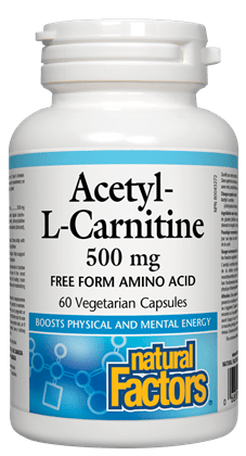 Natural Factors Acetyl-L-Carnitine 500 mg 60 Capsules
