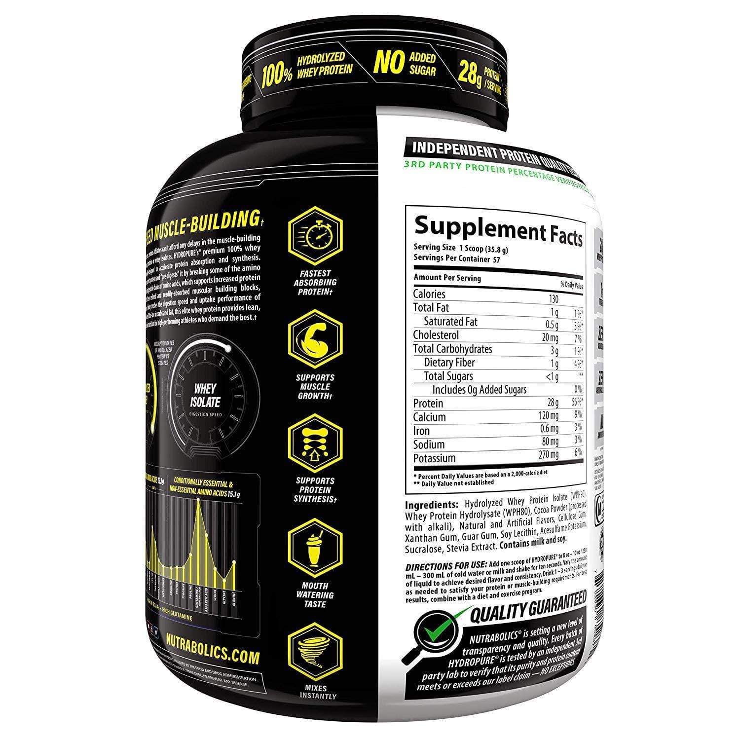Nutrabolics Hydropure Chocolate Banana 4.5 lbs