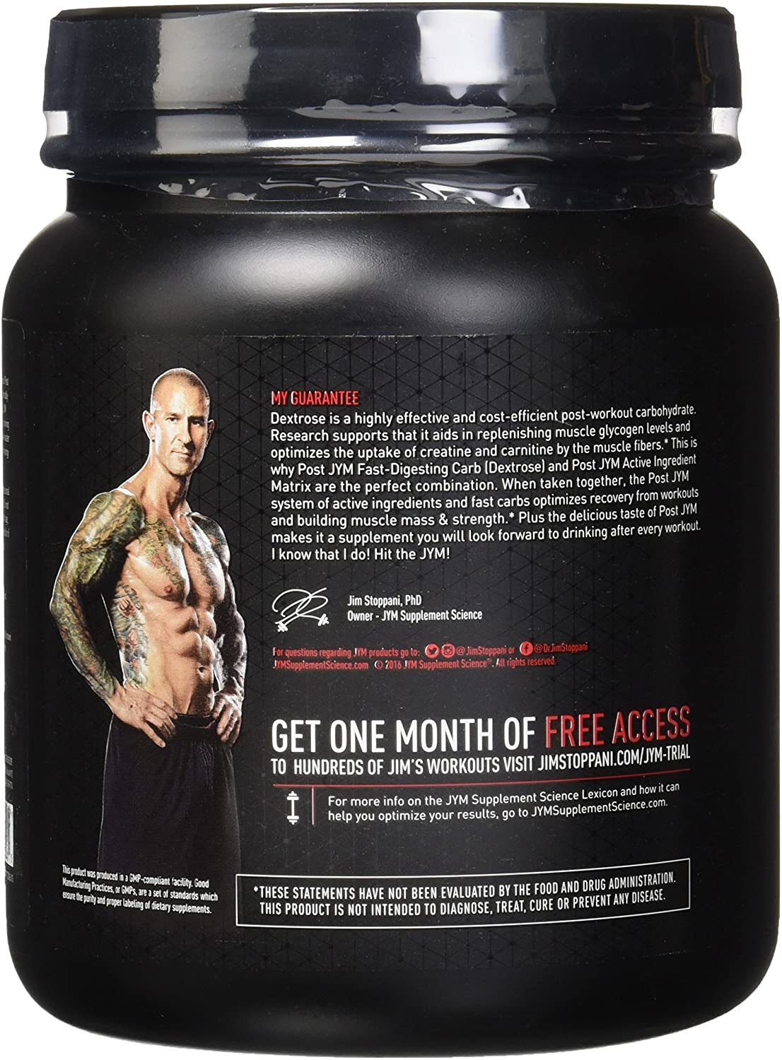 JYM POST Fast-Digesting Carb 993 g 30 Servings - Mandarin Orange