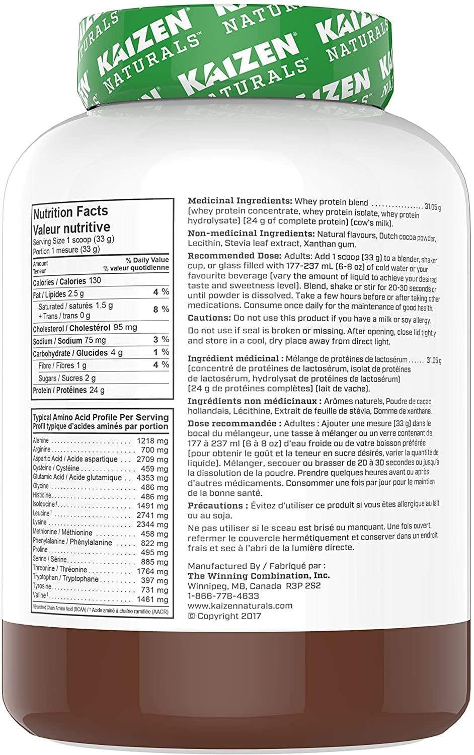 Kaizen Naturals Whey Protein Decadent Chocolate 2.3 kg