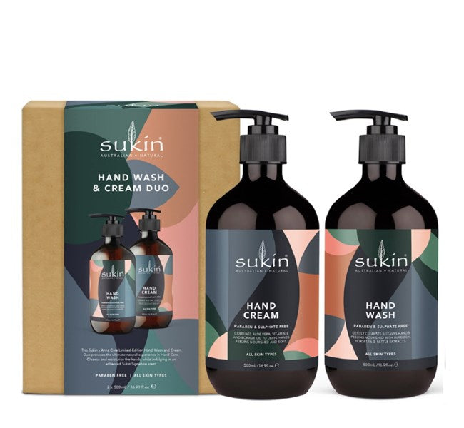 Sukin, Anna Cole Duo, Hand Wash & Cream, Duo Set (2 x 500mL)