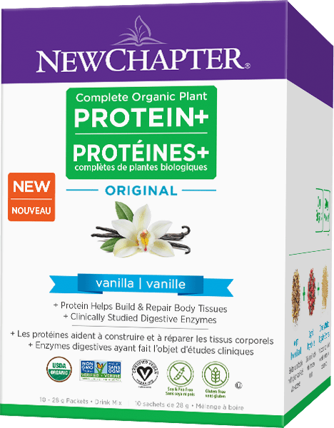 New Chapter Complete Organic Plant PROTEIN+ Original Vanilla 10 x 28 g Packets