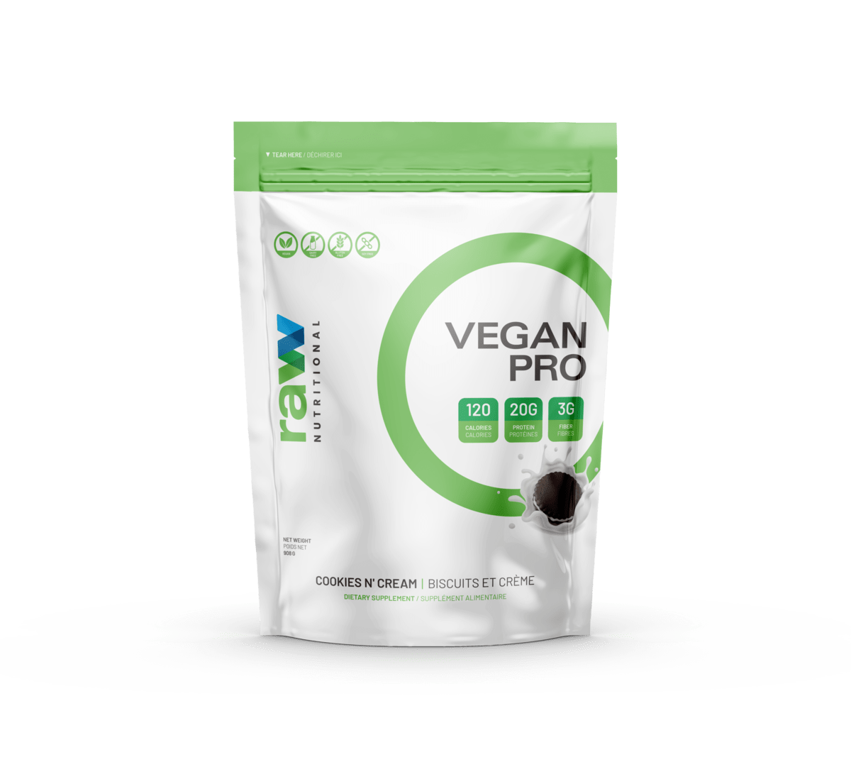 Raw Nutritional Vegan Pro 2 lbs - Cookies N' Cream