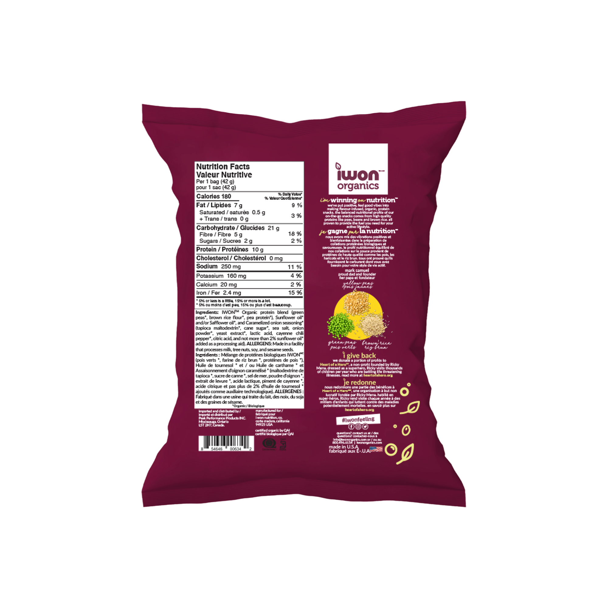 IWON Organics Protein Puffs - Caramelized Onion