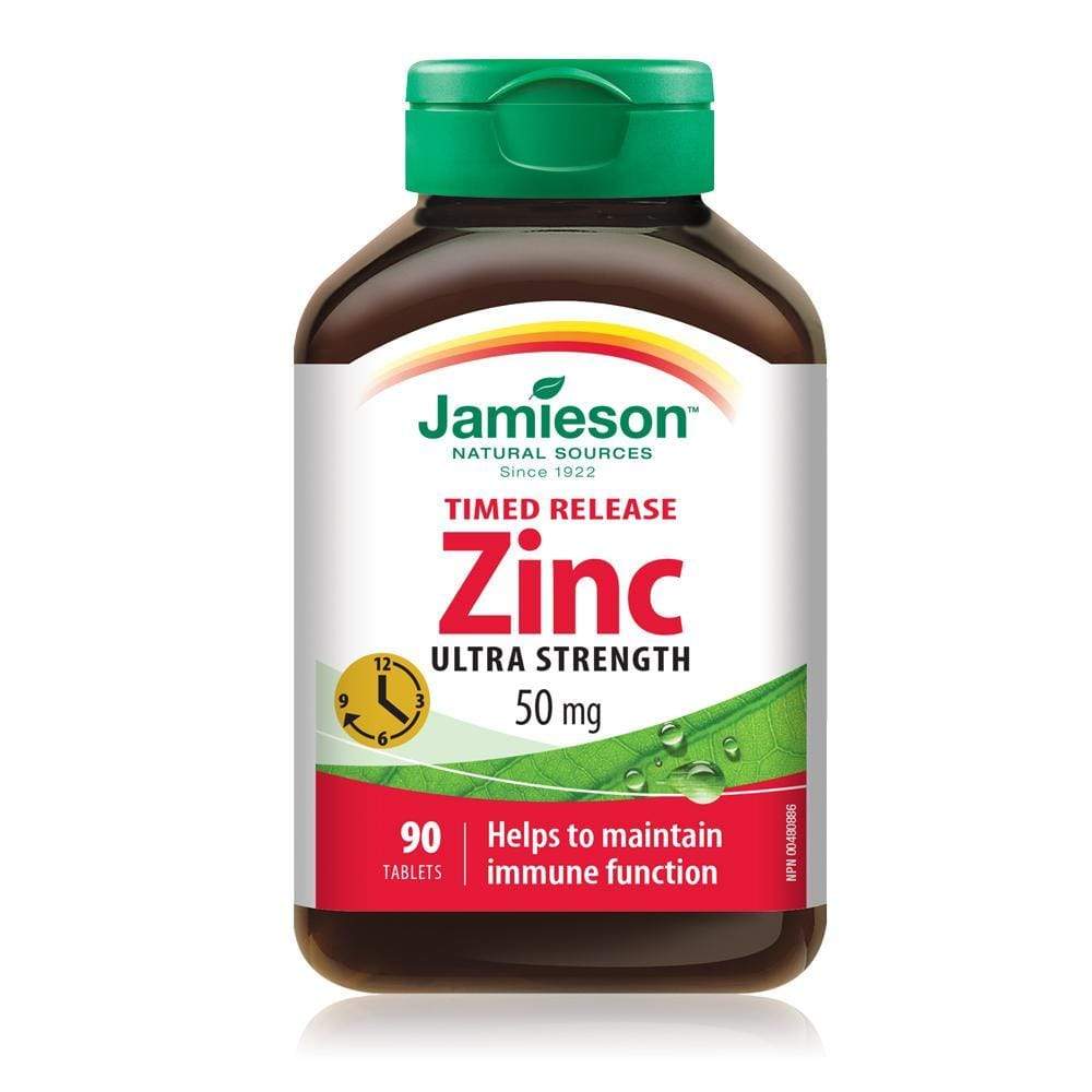 Jamieson Timed Release Zinc Ultra Strength 50 mg 90 Tablets