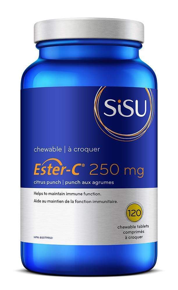 Sisu Ester-C 250 mg Citrus Punch, 120 Chewable Tablets