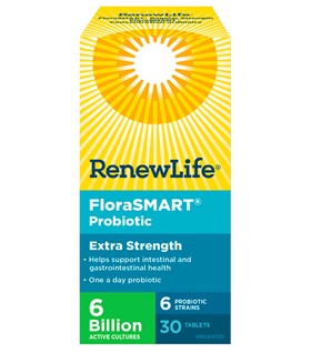 Renew Life FloraSMART Extra Strength 6 Billion Active Cultures 30 Tablets
