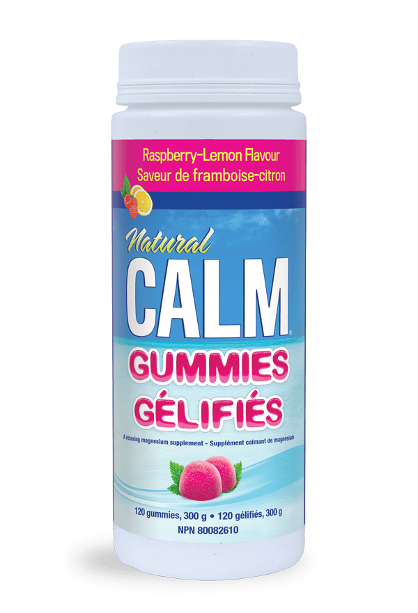 Natural Calm, Magnesium, Raspberry-Lemon Flavour, 120 Gummies