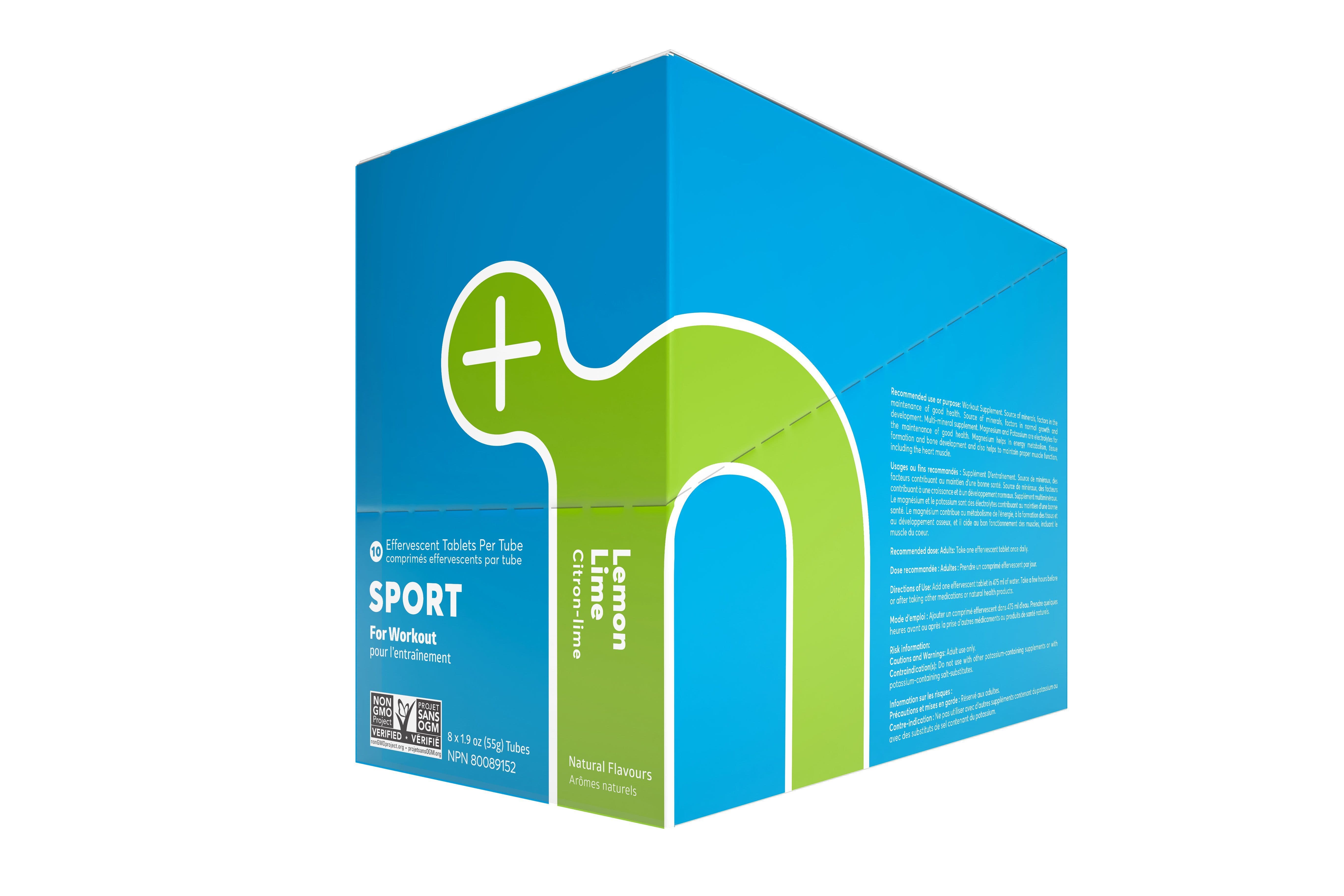 Nuun SPORT Lemon + Lime | 8 Tubes x 10 Tablets
