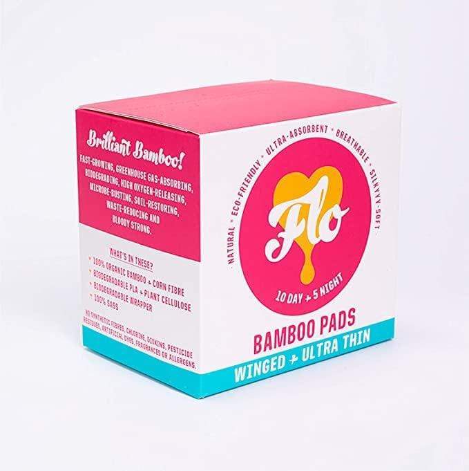 FLO Bamboo Pads with Wings, Combo Pack: 15 Towels (10 Day + 5 Night)