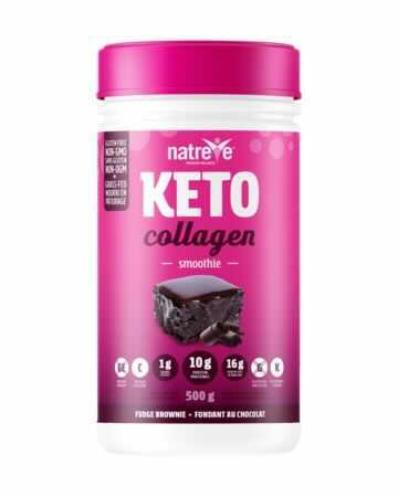 Natreve Keto Grass-Fed Whey Marine Collagen Powder Fudge Brownie 500 g